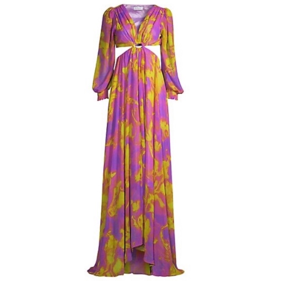 Delfi Selena Cut-Out Chiffon Maxi Dress Large - Picture 7 of 11